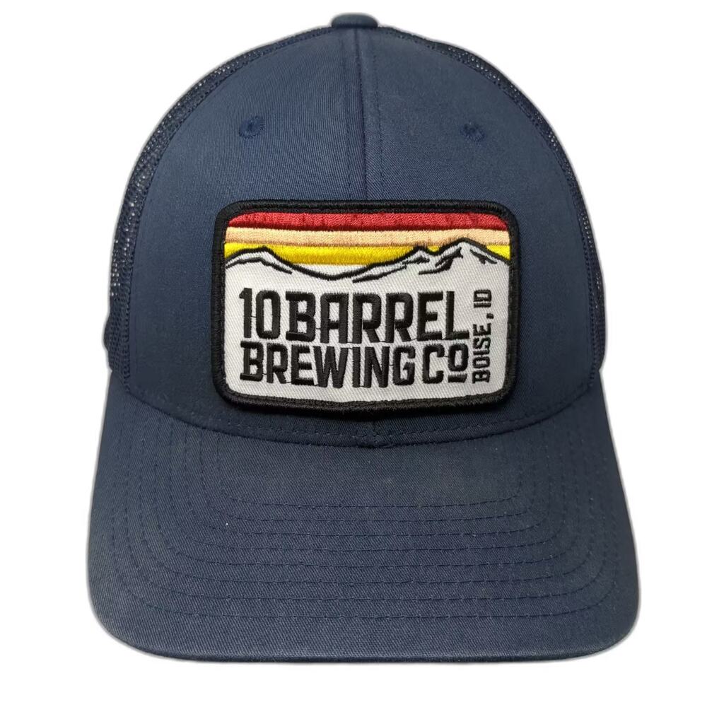 10 Barrel Brewing Co Trucker Hat Blue Snapback One Size Boise ID Mesh Patch Logo